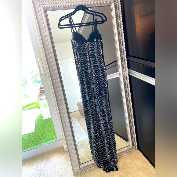 Mesh Diamonds Maxi Dress Black - Picture 4 of 5